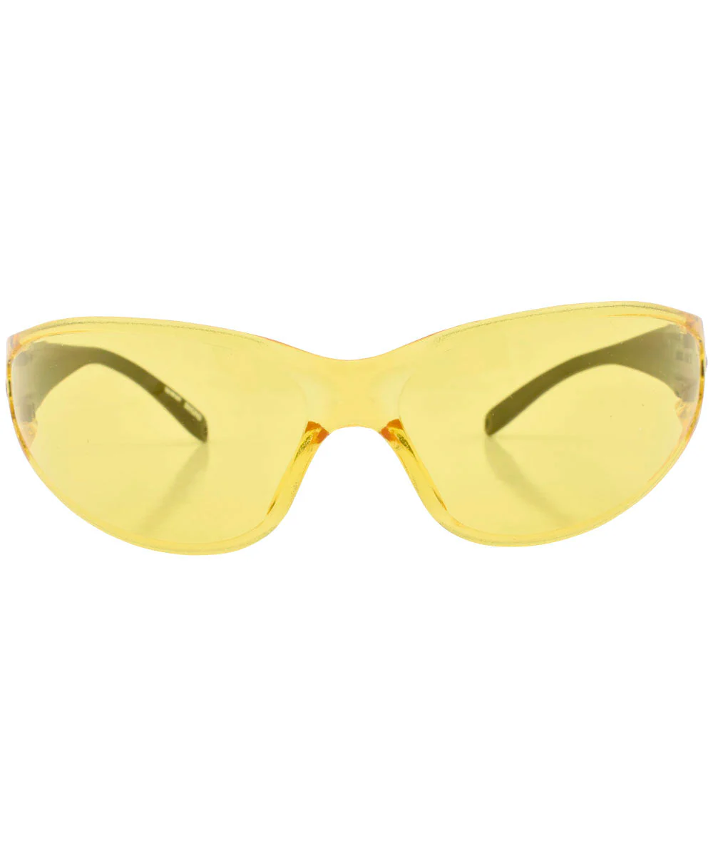 Stylish Yellow Wrap-Around Sunglasses